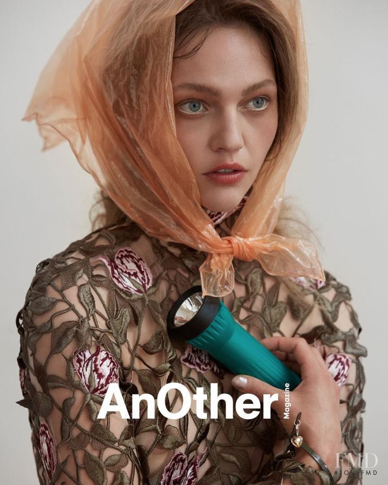 Sasha Pivovarova featured on the AnOther cover from September 2016