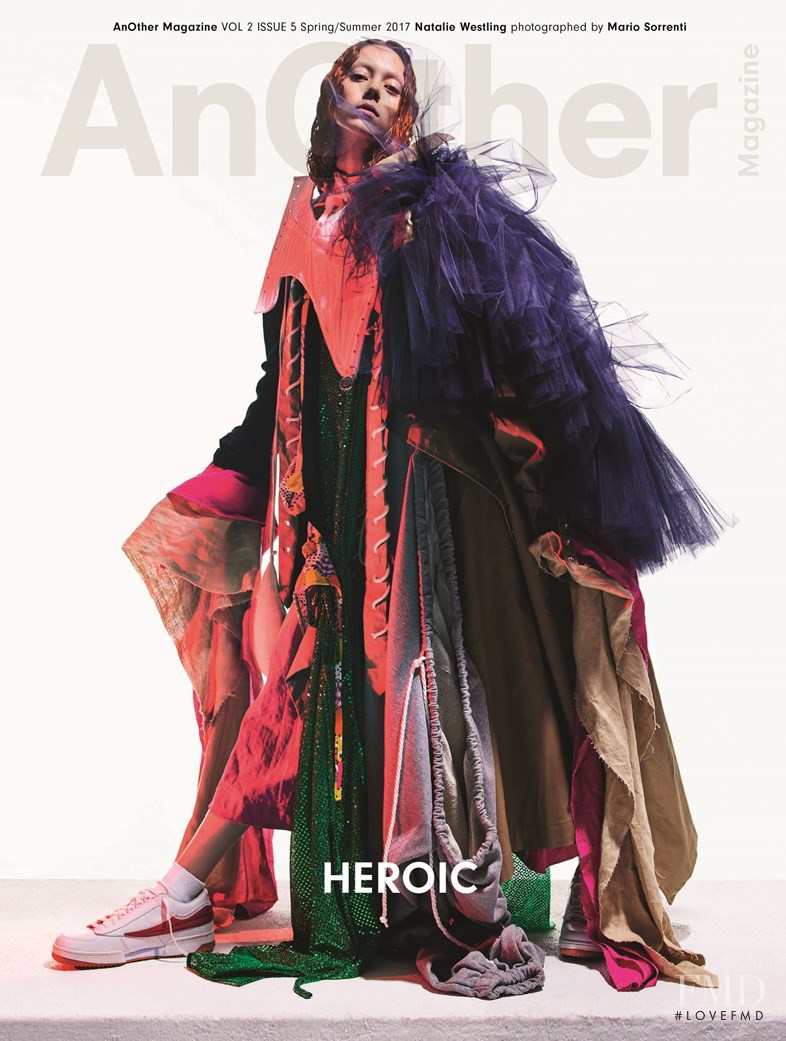 Natalie Westling featured on the AnOther cover from February 2017