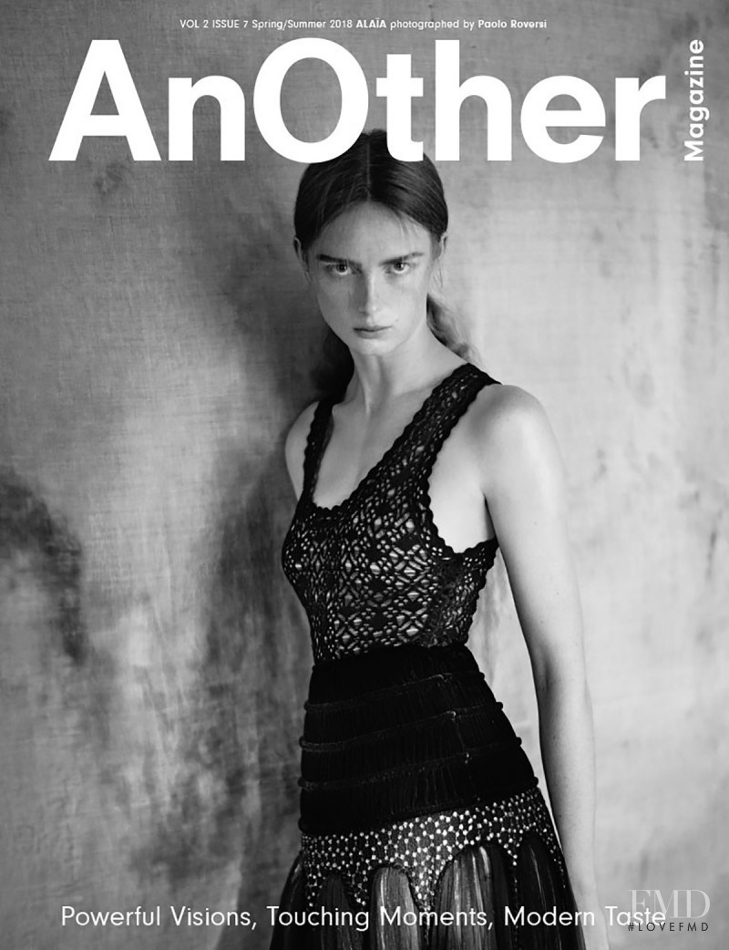 Rianne Van Rompaey featured on the AnOther cover from February 2018