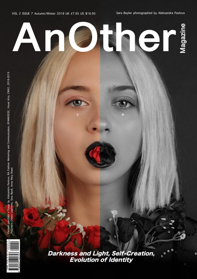 Sara Beyler featured on the AnOther cover from September 2018