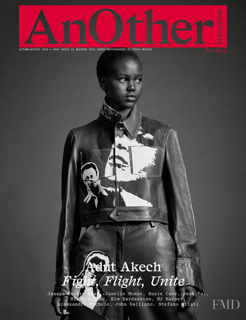 Adut Akech Bior featured on the AnOther cover from September 2020