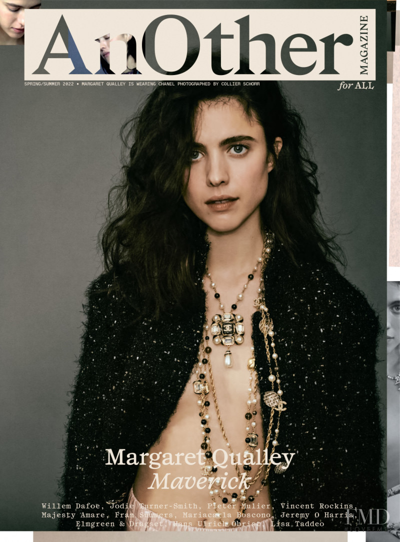Margaret Qualley featured on the AnOther cover from February 2022