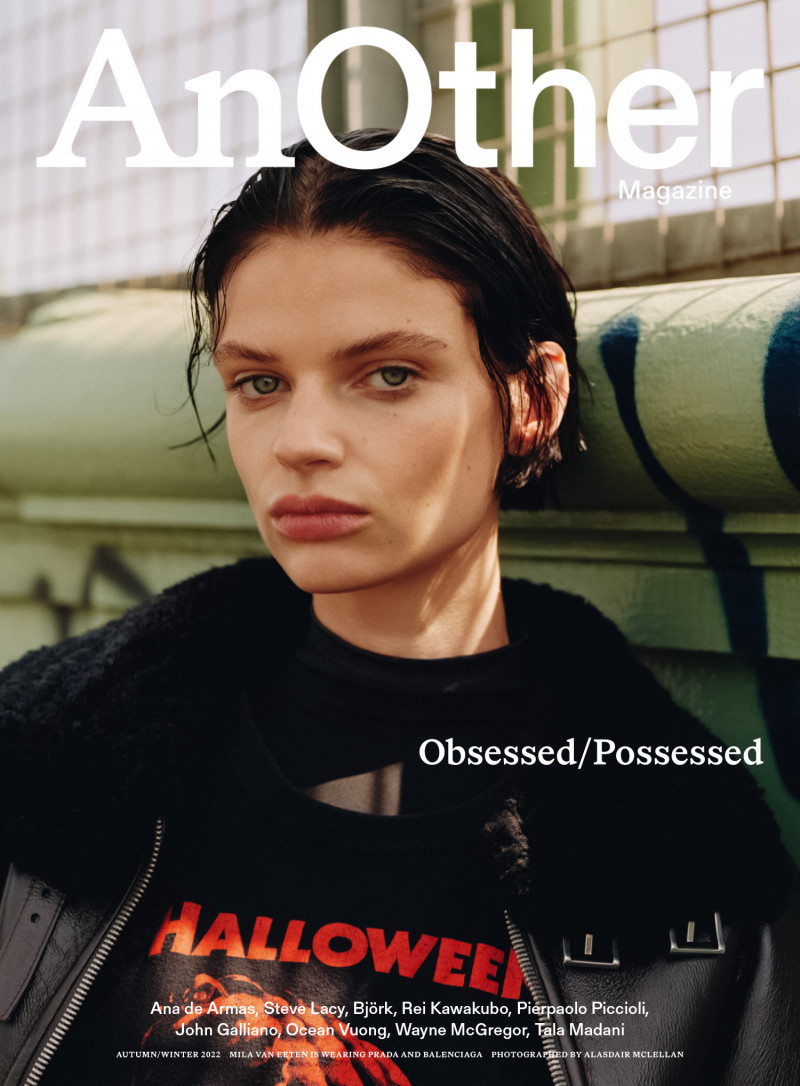 Mila van Eeten featured on the AnOther cover from September 2022