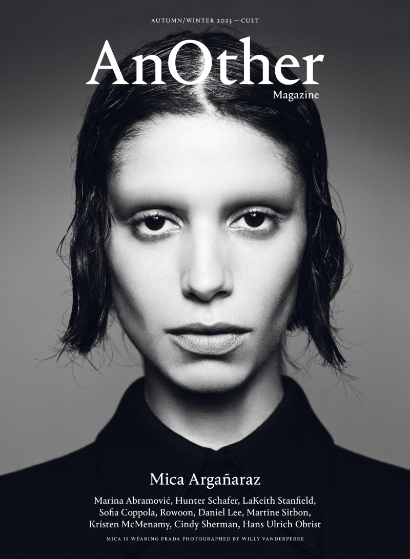 Mica Arganaraz featured on the AnOther cover from September 2023