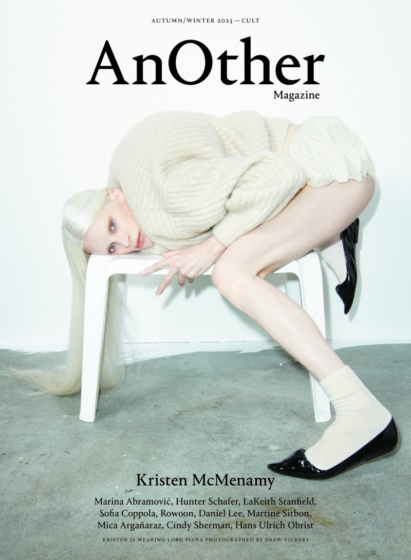 Kristen McMenamy featured on the AnOther cover from September 2023