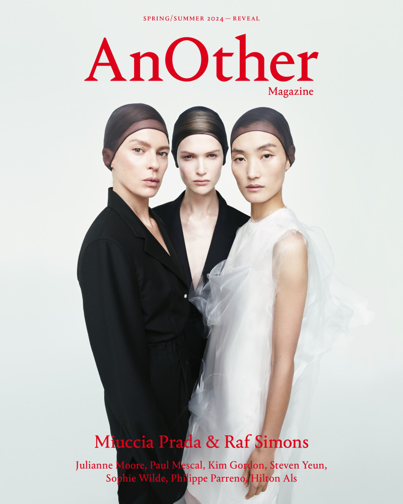 Elise Crombez, Lina Zhang, Sascha Alexandra Rajasalu featured on the AnOther cover from March 2024