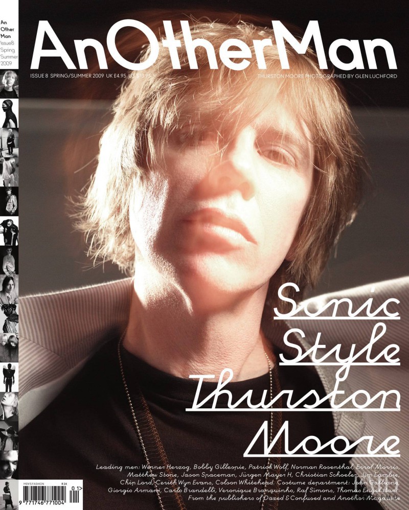Thurston Moore featured on the AnOther Man cover from February 2009