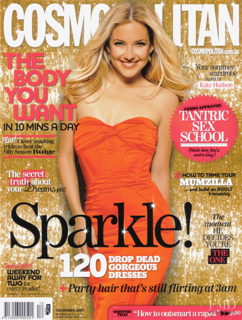 Kate Hudson featured on the Cosmopolitan Australia cover from December 2007