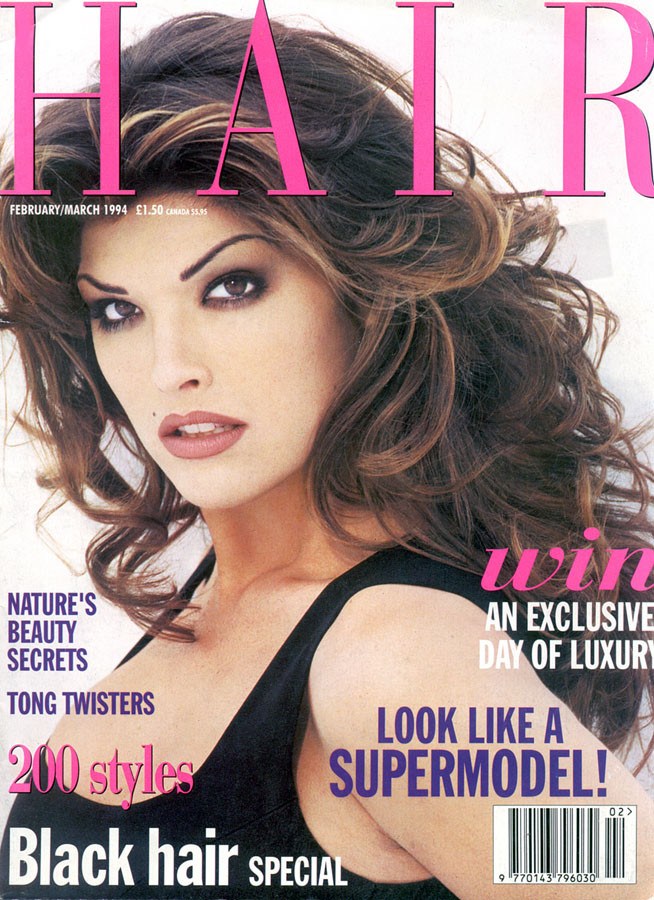 Shana Zadrick featured on the Hair cover from February 1994