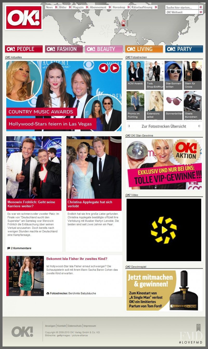  featured on the OK-Magazine.de screen from April 2010
