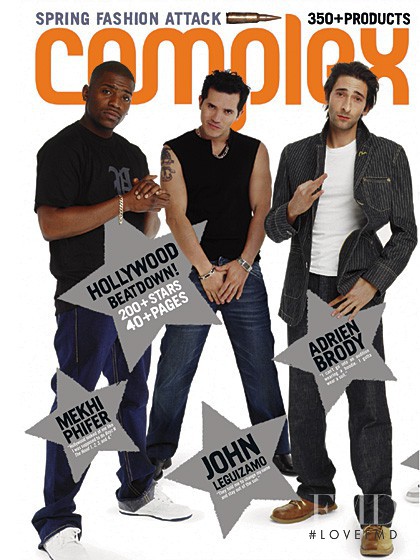 Mekhi Phifer, John Leguizamo & Adrien Brody featured on the Complex cover from February 2003