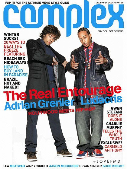 Adrian Grenier & Ludacris featured on the Complex cover from December 2004