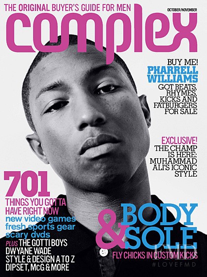 Pharrell Williams featured on the Complex cover from October 2005