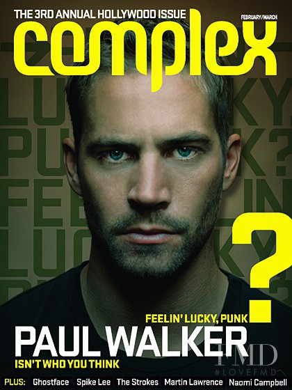 Paul Walker featured on the Complex cover from February 2006