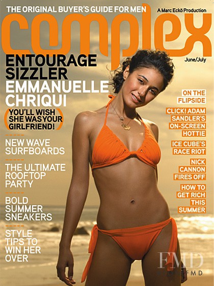 Emmanuelle Chriqui featured on the Complex cover from June 2006