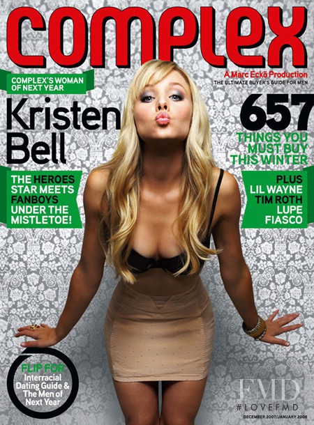 Kristen Bell featured on the Complex cover from December 2007