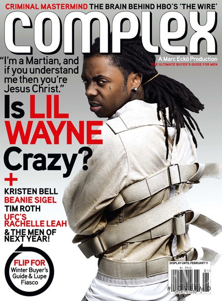 Lil Wayne featured on the Complex cover from December 2007