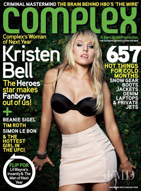Kristen Bell featured on the Complex cover from December 2007
