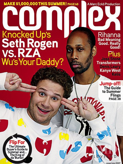 Seth Rogen & RZA featured on the Complex cover from June 2007