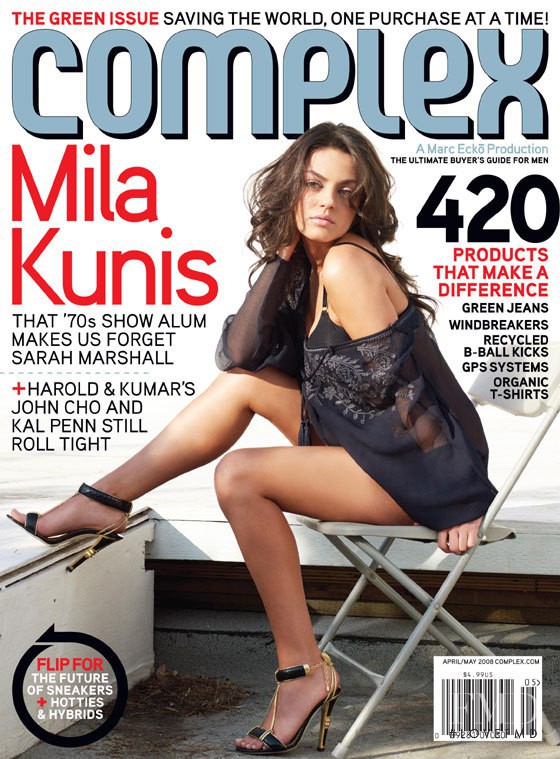 Mila Kunis featured on the Complex cover from April 2008