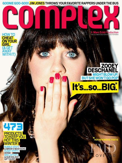 Zooey Deschanel featured on the Complex cover from December 2008