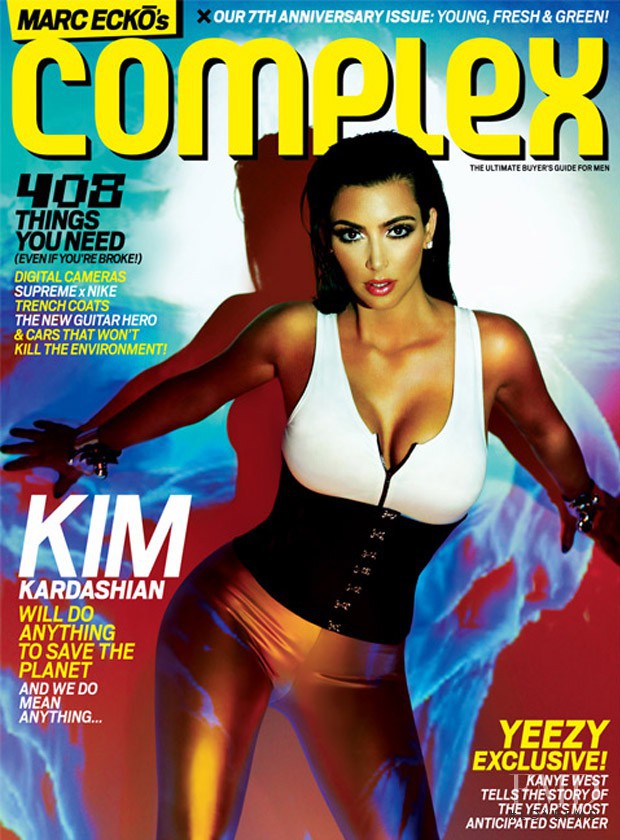 Kim Kardashian featured on the Complex cover from April 2009
