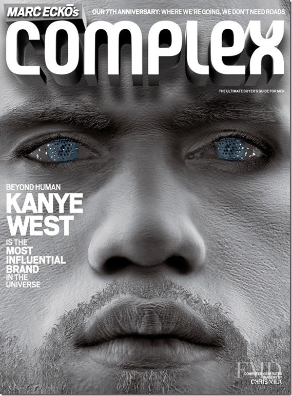 Kanye West featured on the Complex cover from April 2009