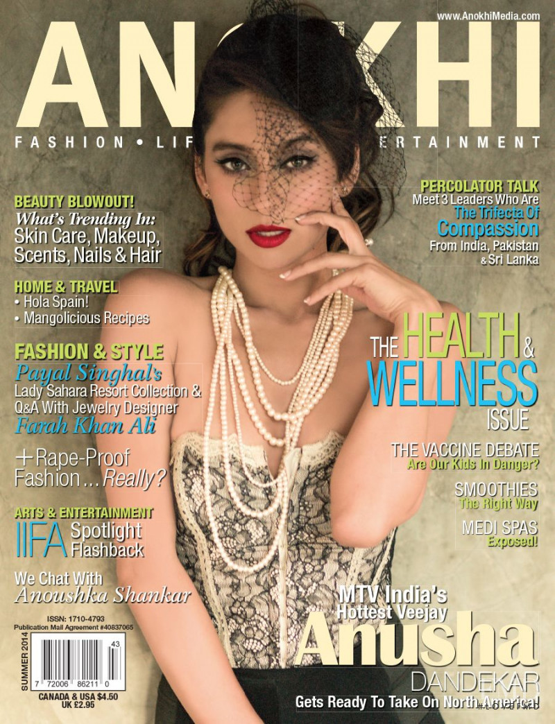 Anusha Dandekar featured on the ANOKHI cover from June 2014