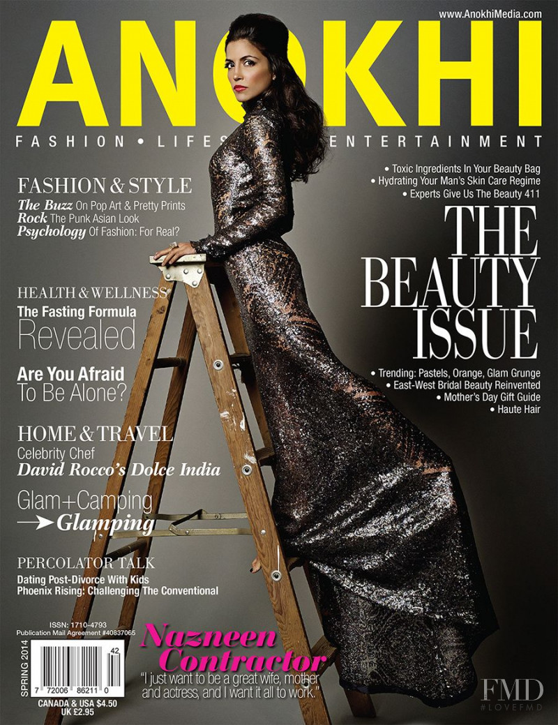 Nazneen Contractor featured on the ANOKHI cover from March 2014