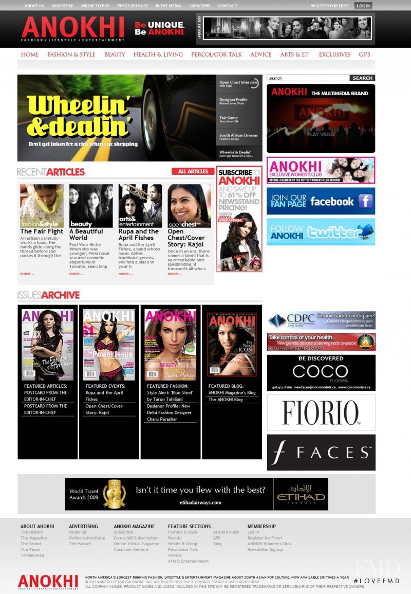  featured on the AnokhiMagazine.com screen from April 2010