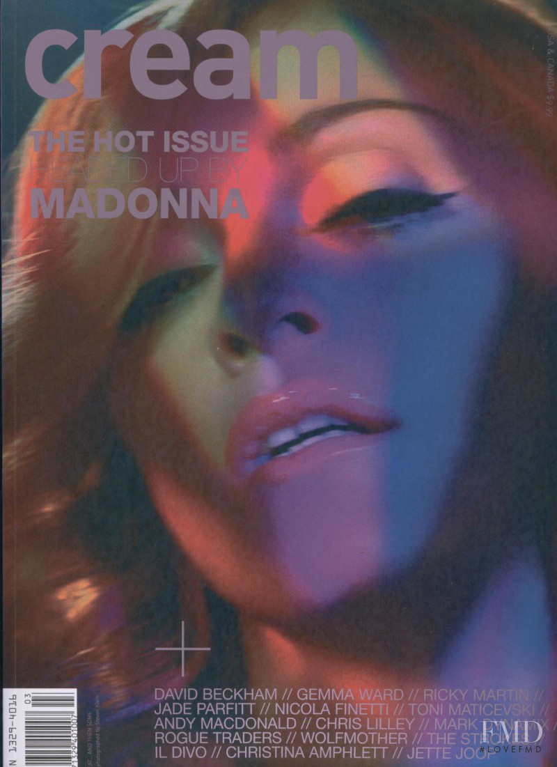 Madonna featured on the Cream cover from February 2006