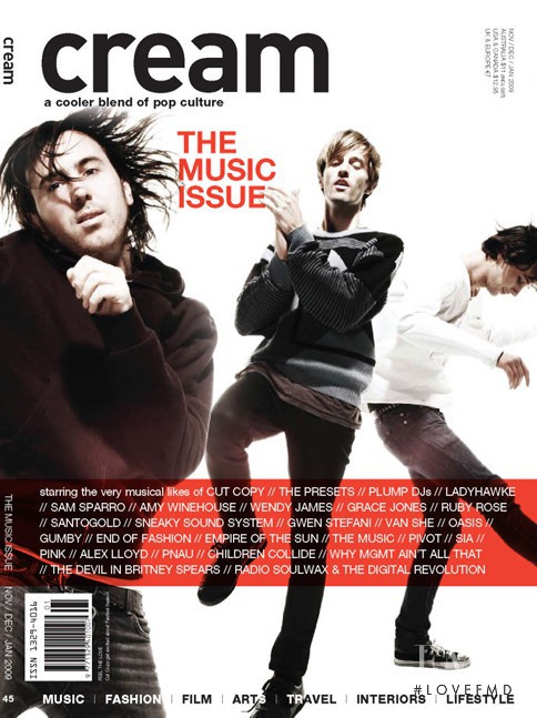  featured on the Cream cover from November 2008