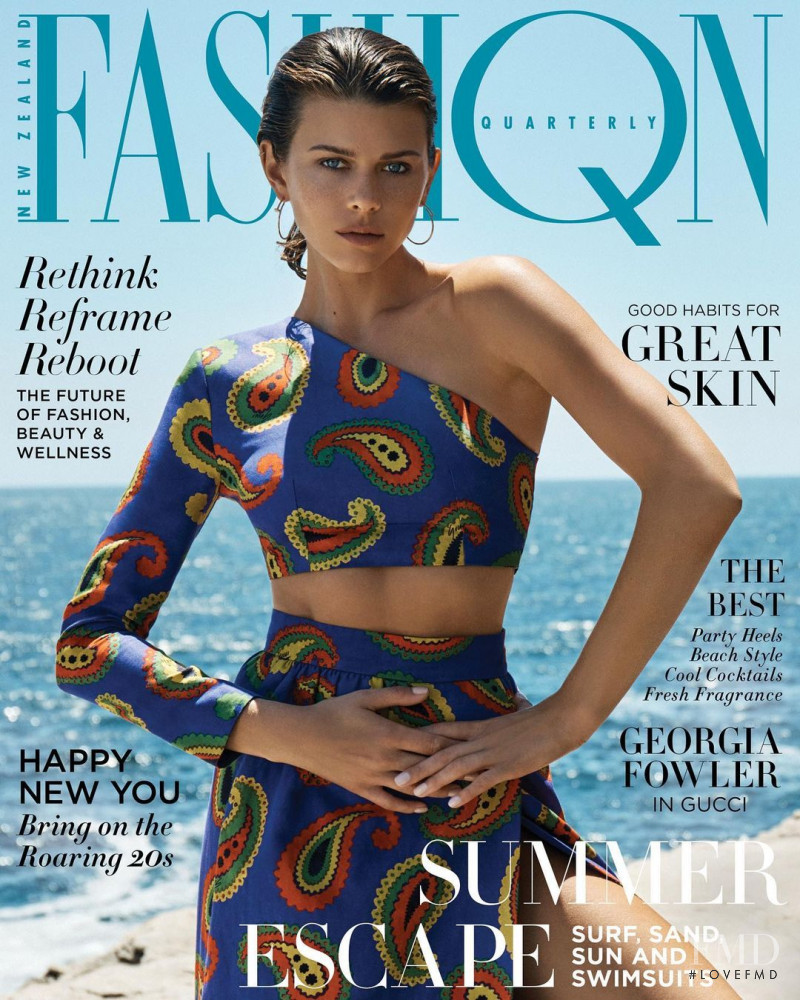 Georgia Fowler featured on the Fashion Quarterly cover from January 2021