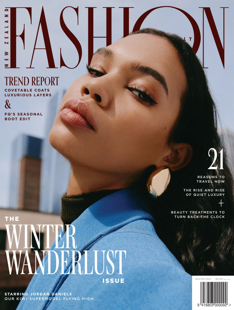 Jordan Daniels featured on the Fashion Quarterly cover from December 2023