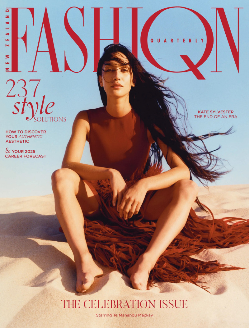 Te Manahou Mackay featured on the Fashion Quarterly cover from June 2025