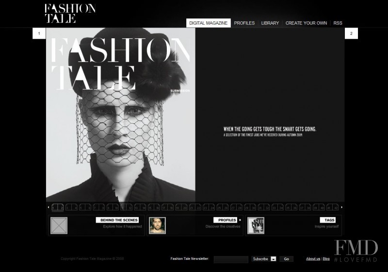  featured on the FashionTaleMagazine.se screen from April 2010