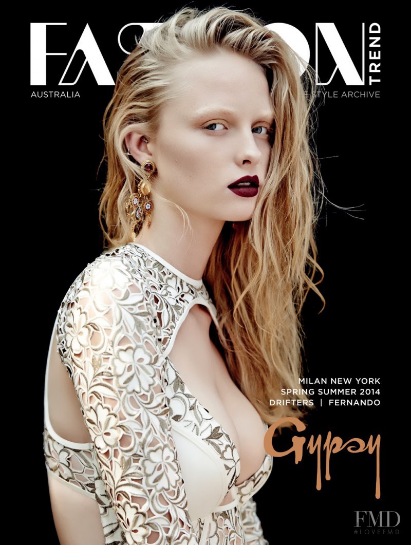 Eva Downey featured on the FASHION TREND Australia cover from January 2014