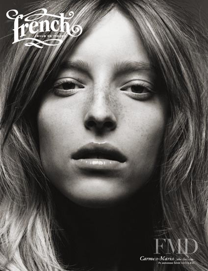 Carmen Maria Hillestad featured on the French Revue De Modes cover from October 2002