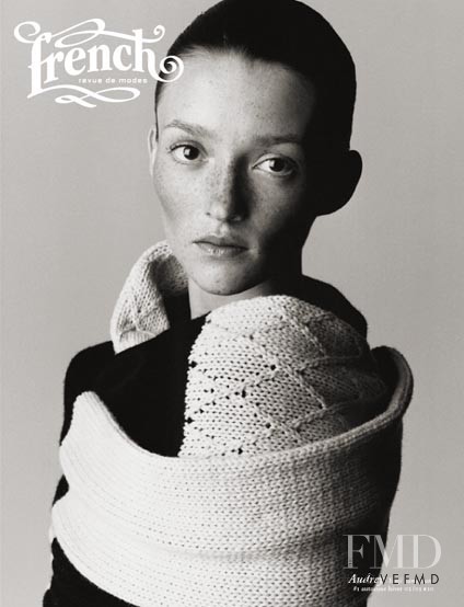 Audrey Marnay featured on the French Revue De Modes cover from October 2002