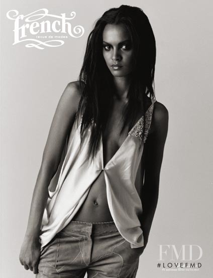 Liya Kebede featured on the French Revue De Modes cover from October 2002