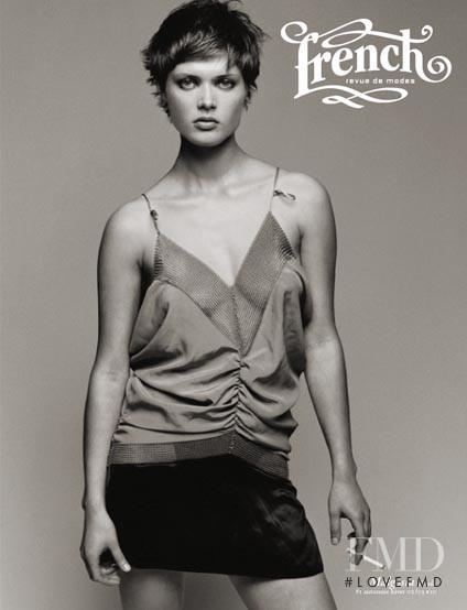 Malgosia Bela featured on the French Revue De Modes cover from October 2002