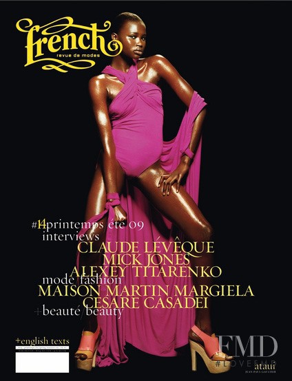 Ataui Deng featured on the French Revue De Modes cover from March 2009