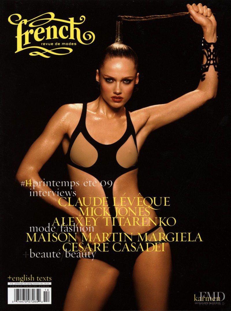Karmen Pedaru featured on the French Revue De Modes cover from March 2009