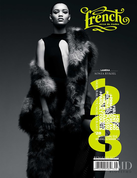 Lameka Fox featured on the French Revue De Modes cover from February 2016