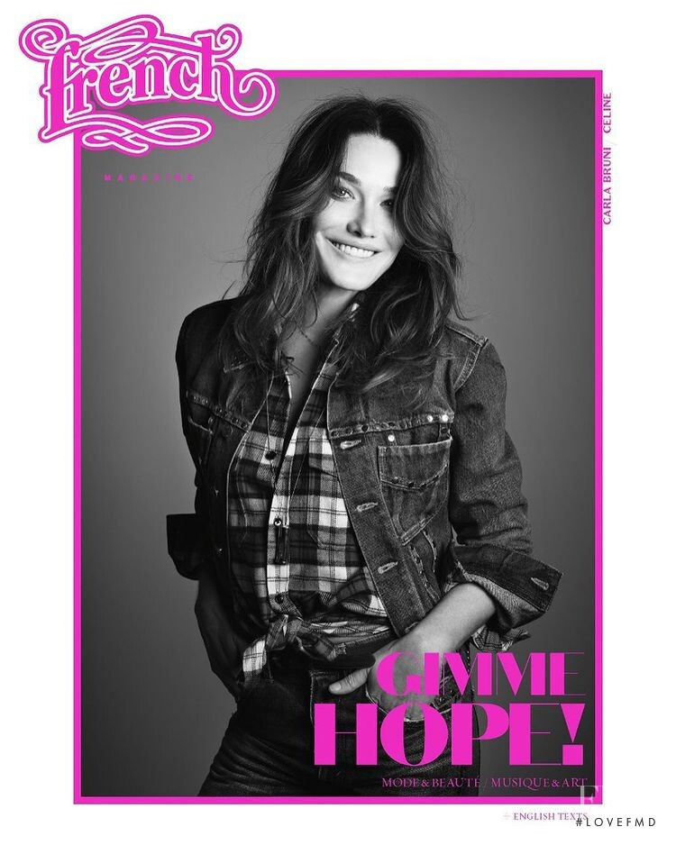 Carla Bruni featured on the French Revue De Modes cover from March 2021