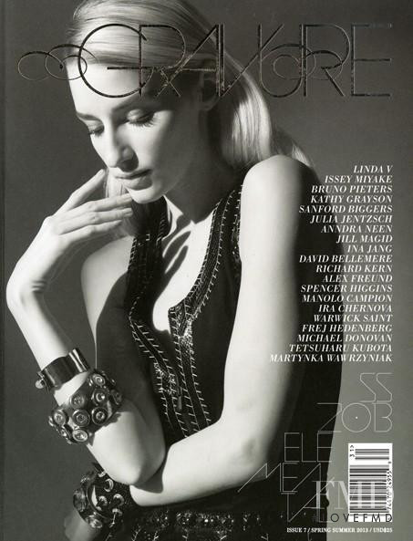 Linda Vojtova featured on the Gravure cover from February 2013