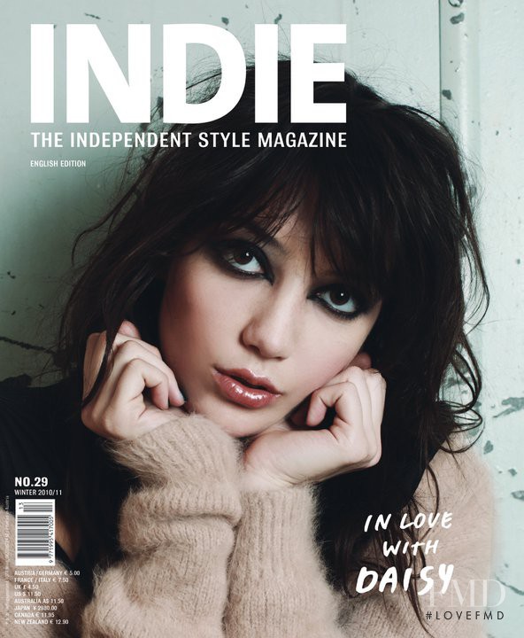 Daisy Lowe featured on the Indie cover from December 2010