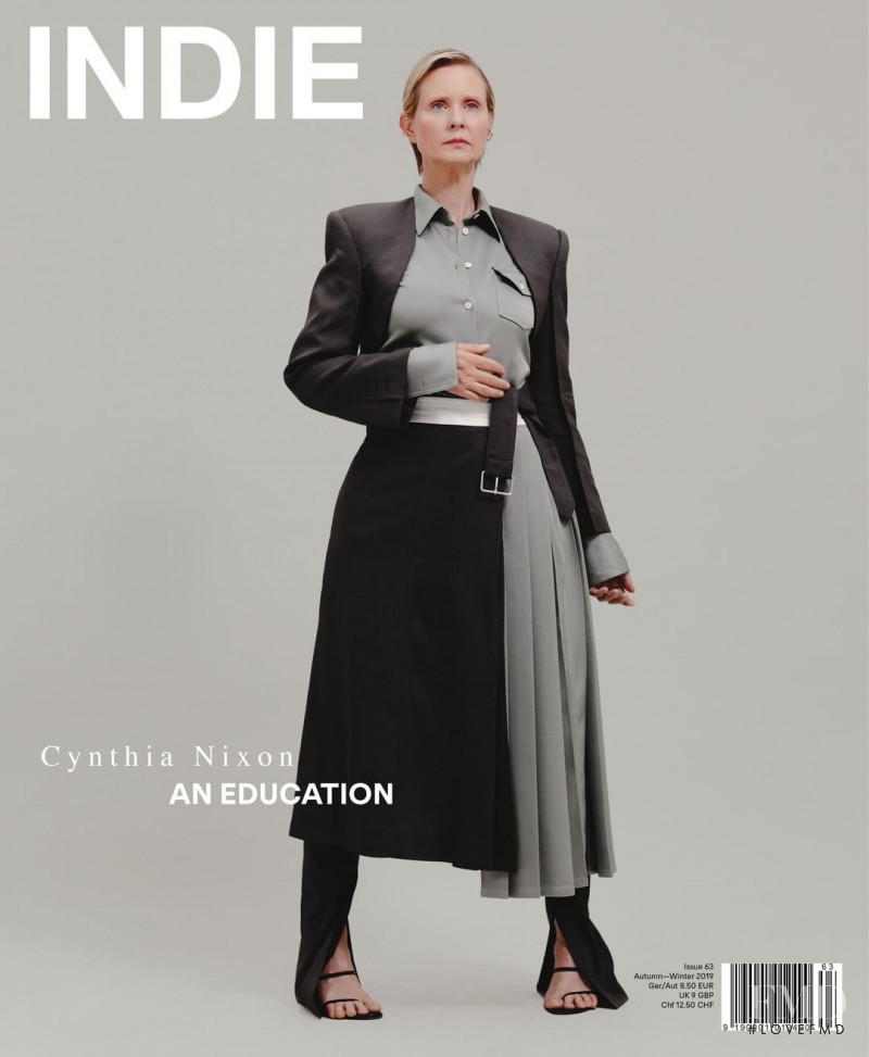 Cynthia Nixon featured on the Indie cover from September 2019