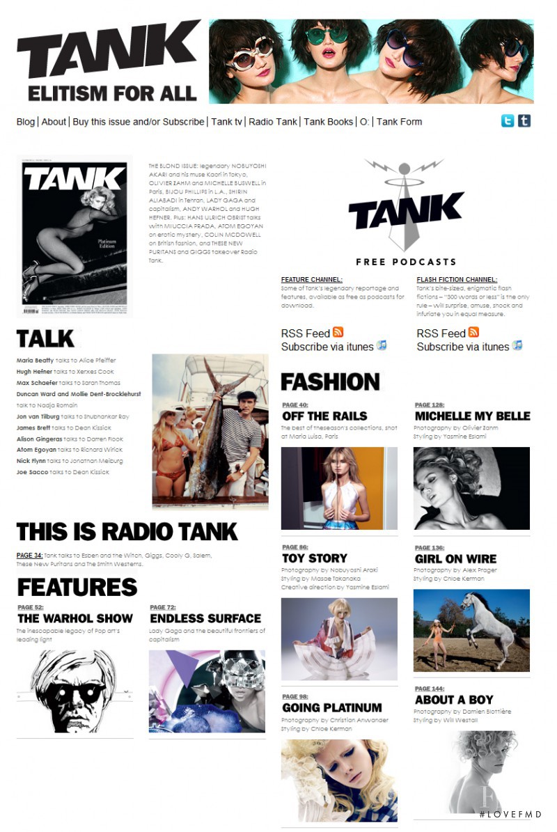  featured on the TankMagazine.com screen from April 2010