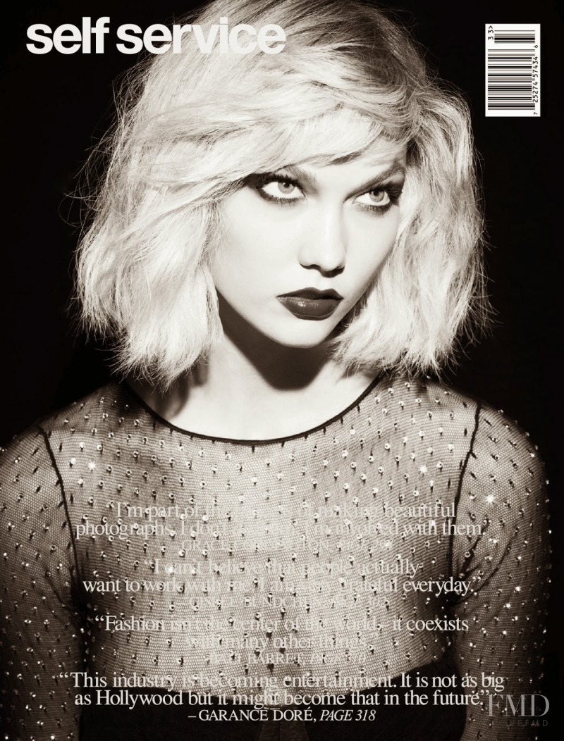 Karlie Kloss featured on the Self Service cover from September 2013